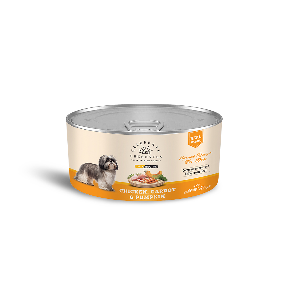 Κοτόπουλο, Καρότο & Κολοκύθα σε ζελέ για ενήλικους σκύλους 170gr